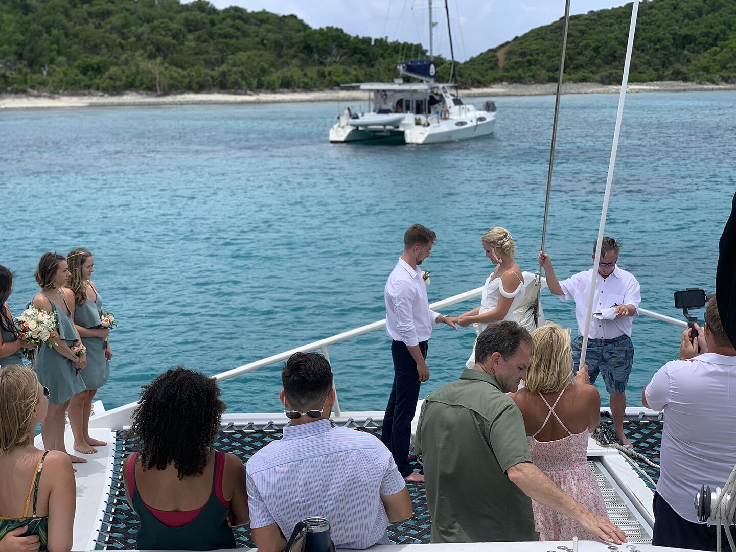 Wedding ceremony at sea