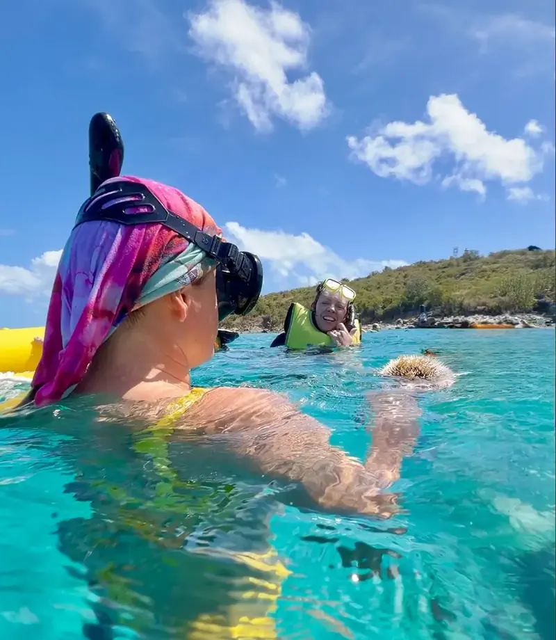 Women snorkeling in the USVI